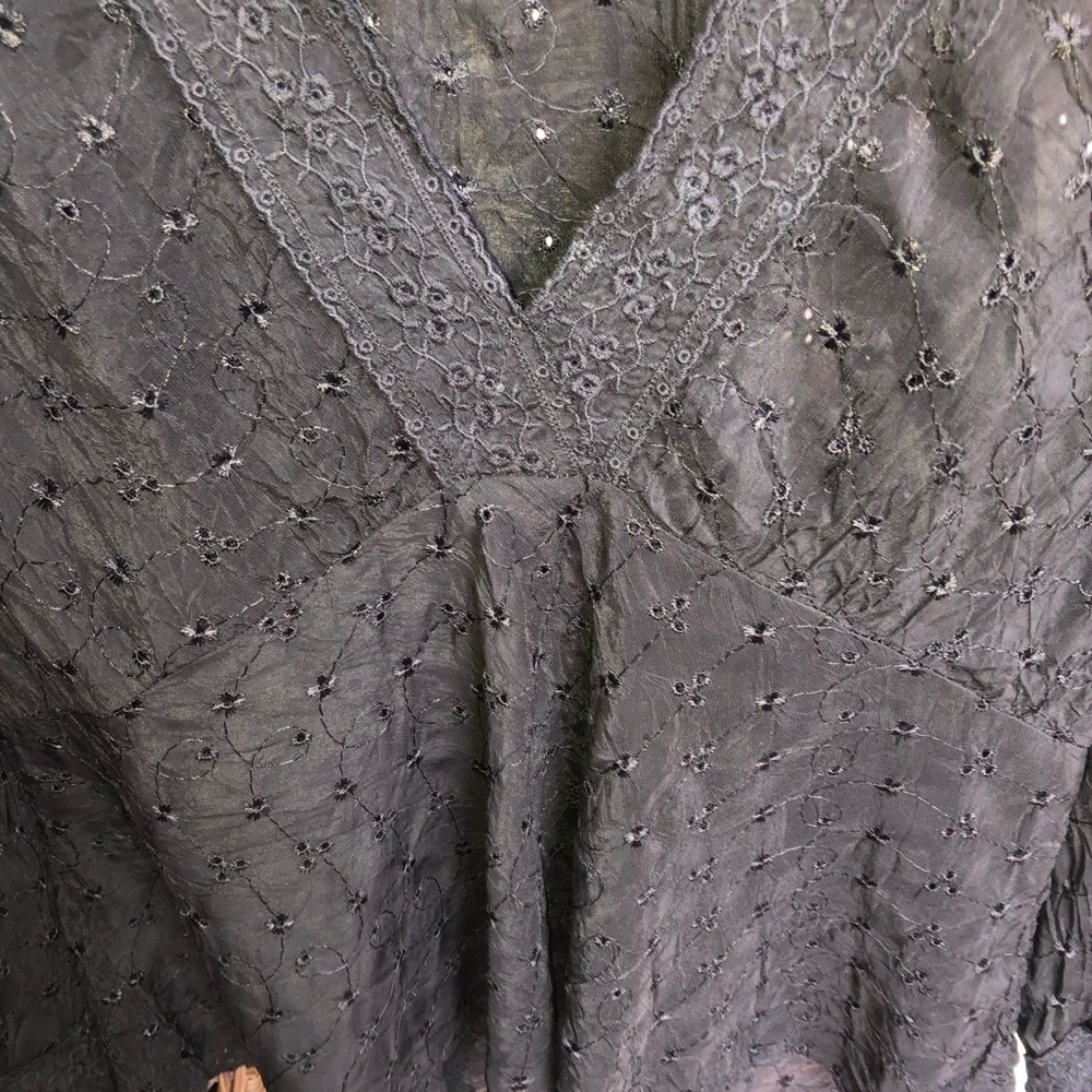 Women’s size S black eyelet lace Johnny Was shirt - Picture 3 of 9